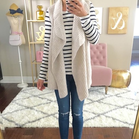 LOFT | Sweaters | Loft Gray Ribbed Sweater Vest Size Xss | Poshmark